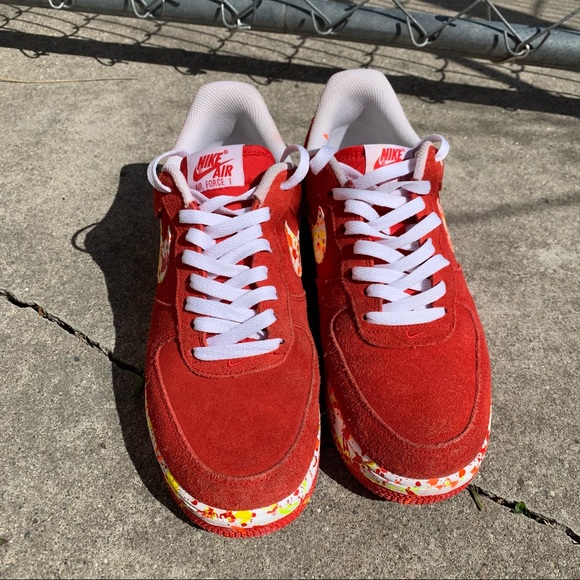 SOLD Nike Air Force One Red Suede - Picture 6 of 11